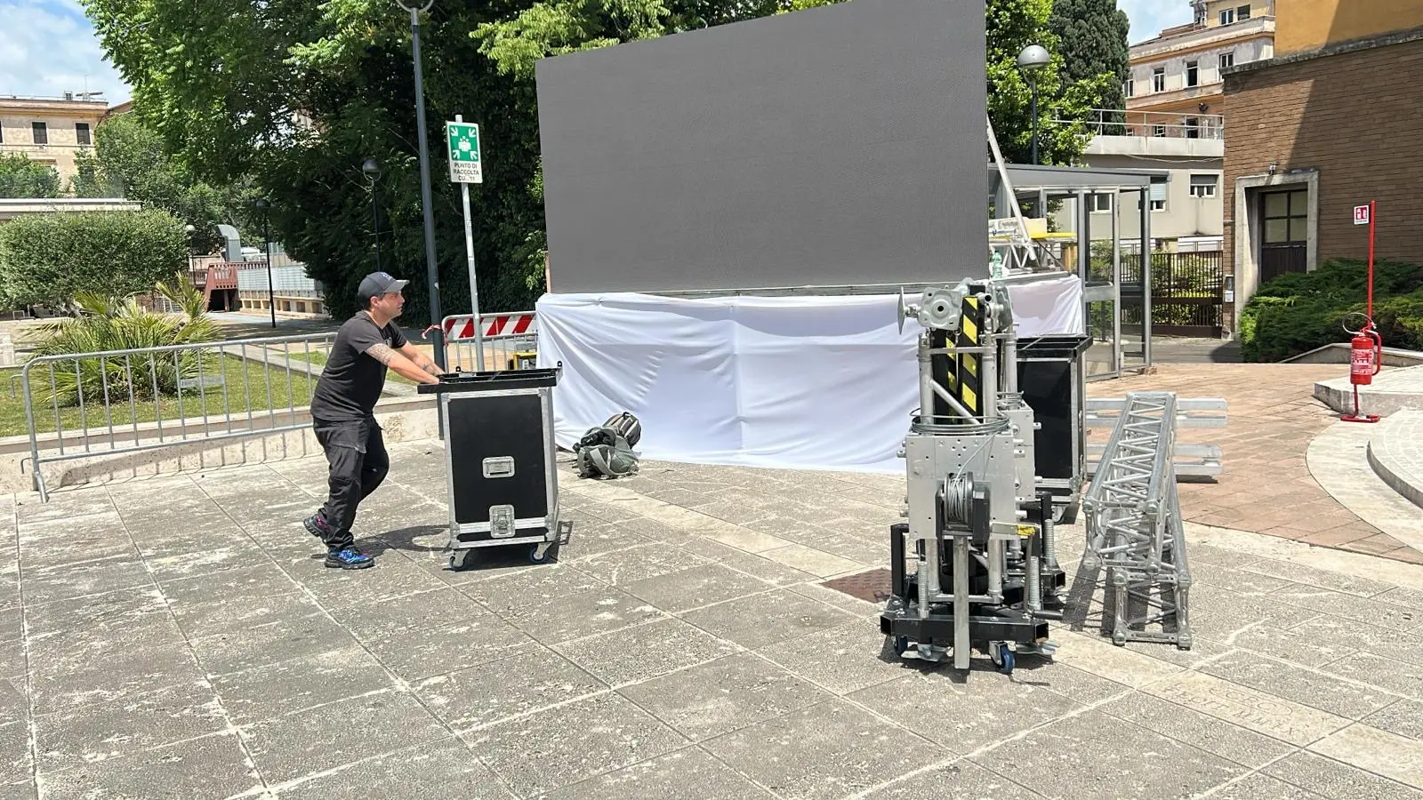 Allestimento tecnico White Eventi per un evento all’Università La Sapienza di Roma